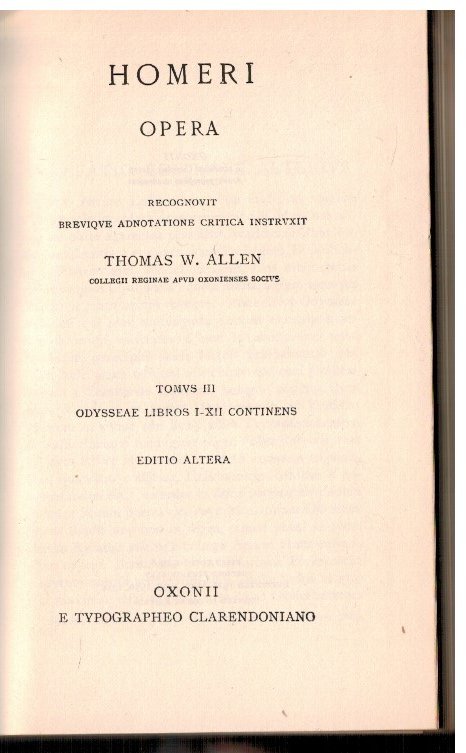 Homeri opera tomus III