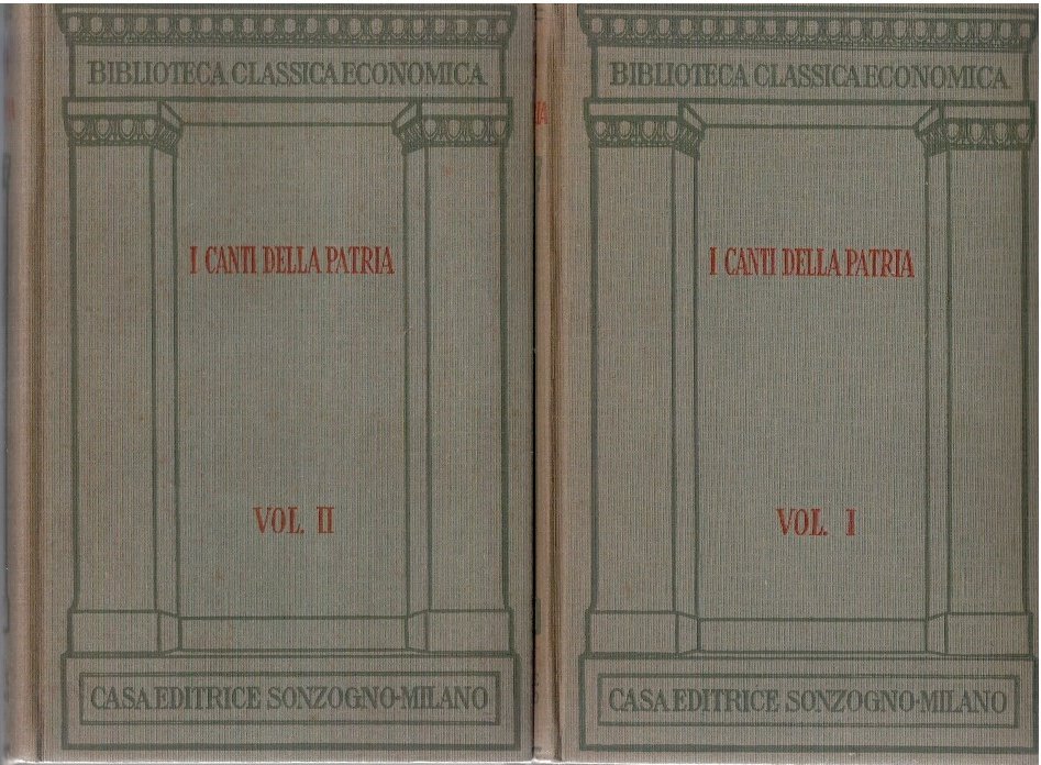 I canti della patria Vol.I e Vol.II