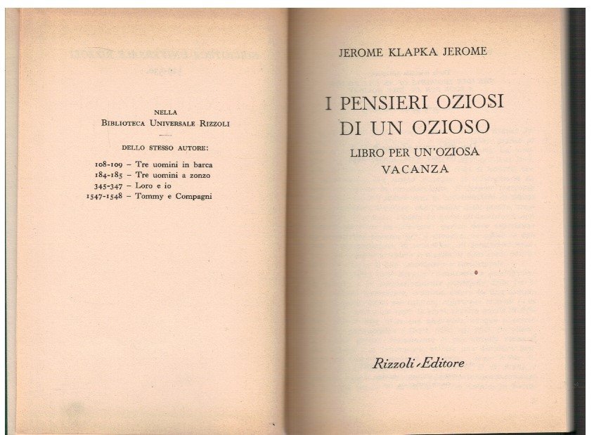 I pensieri oziosi di un ozioso