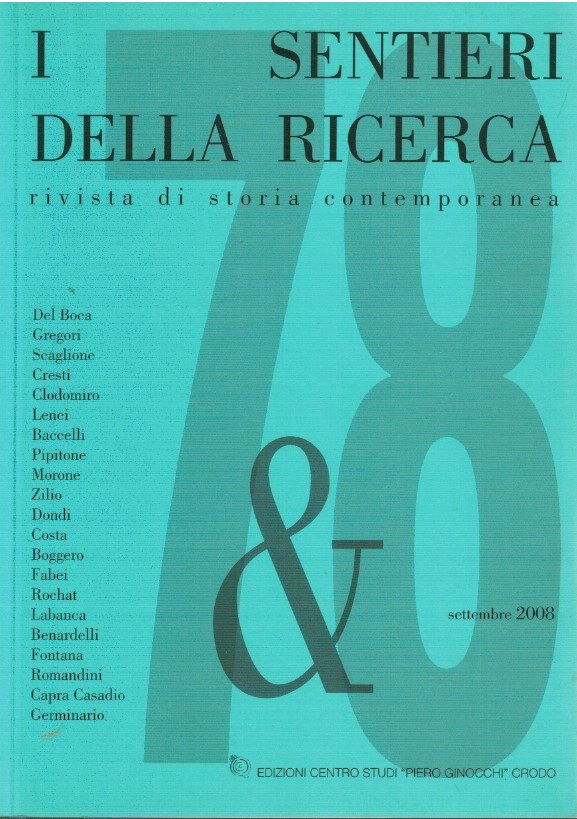 I sentieri della ricerca rivista di storia contemporanea | Immagine principale