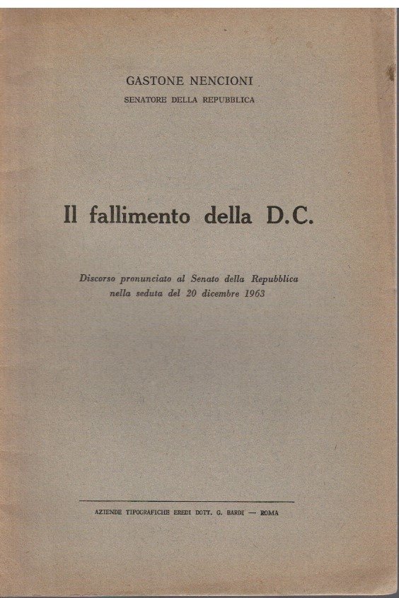 Il fallimento della D.C.