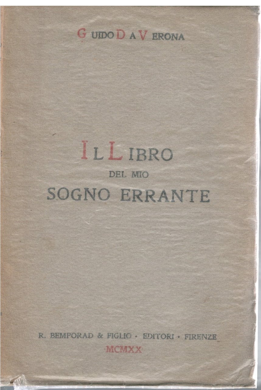 Il libro del mio sogno errante