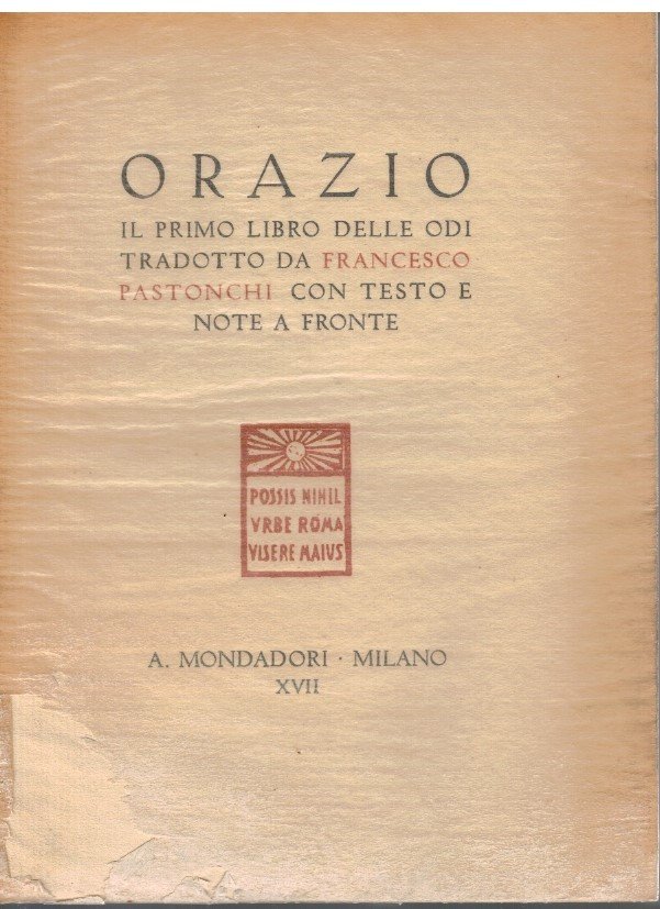 il primo libro delle odi
