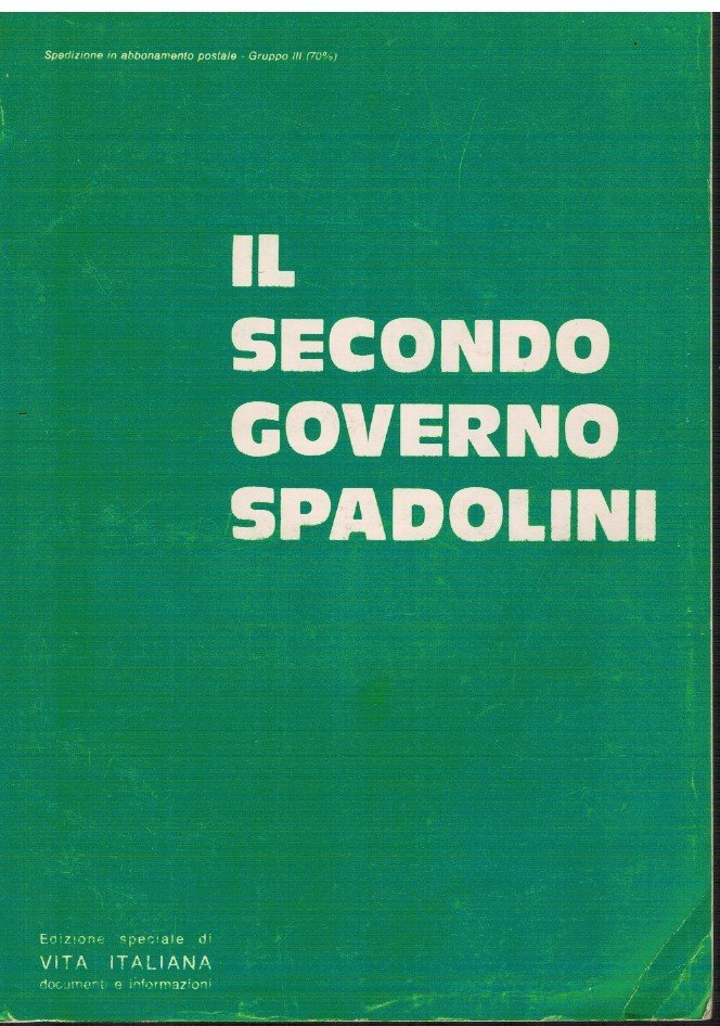 Il secondo governo Spadolini