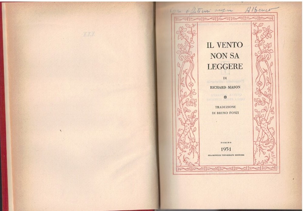 Il vento non sa leggere