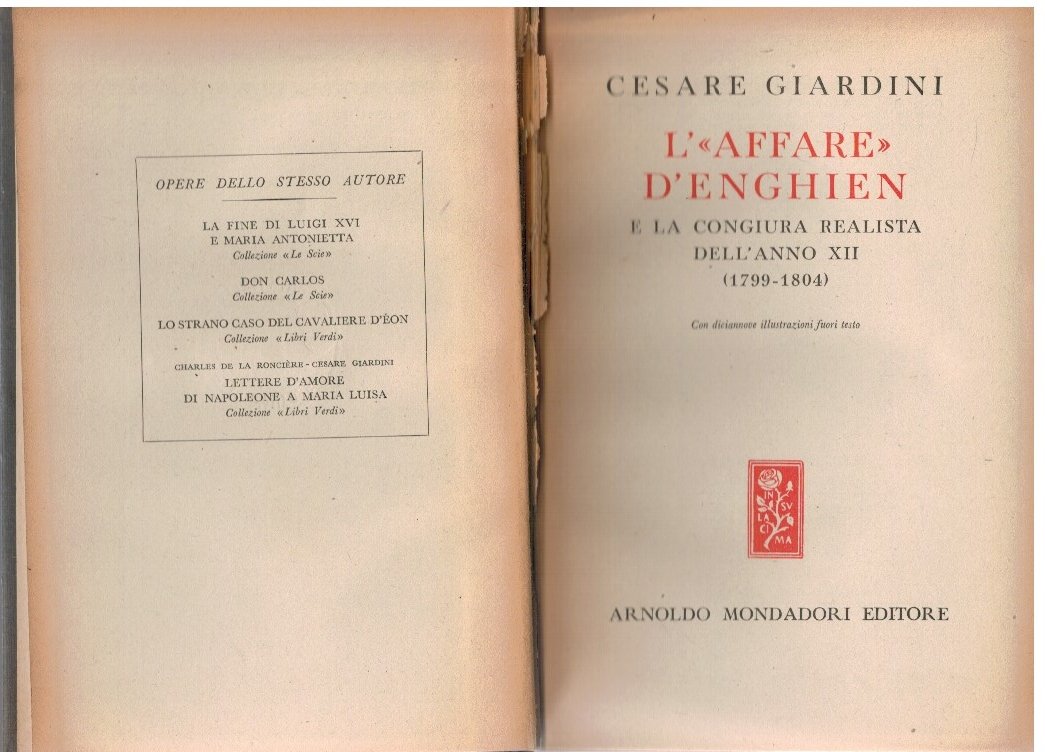 L'"affare" d'Enghien e la congiura realista dell'anno XII (1799-1804)