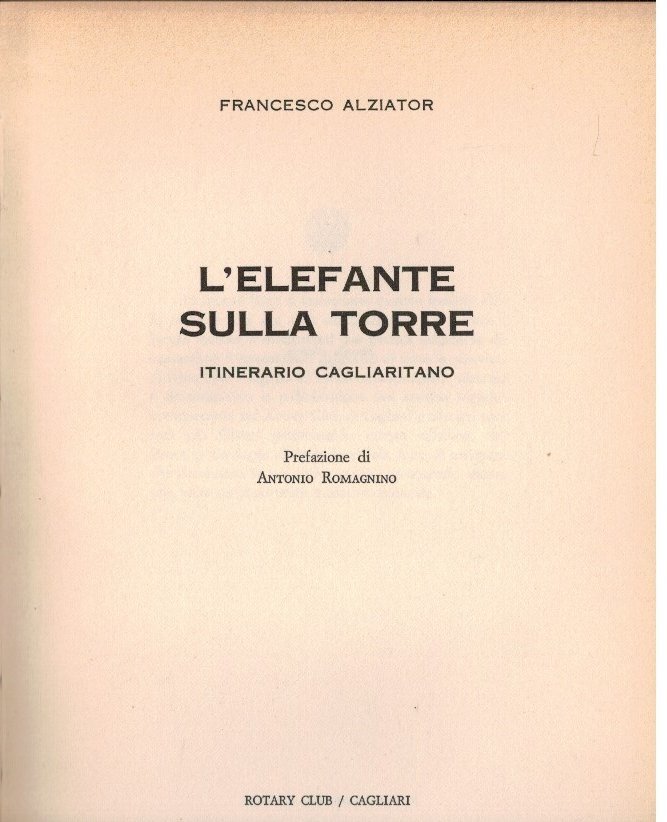 L'elefante sulla torre Itinerario cagliaritano