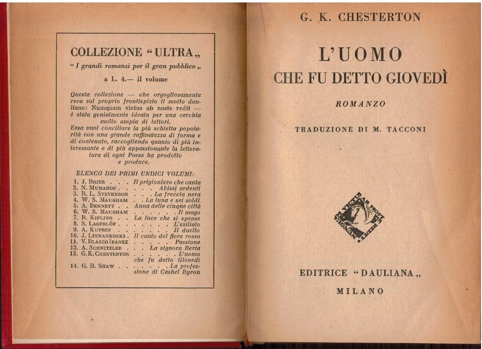 L'uomo che fu detto giovedì