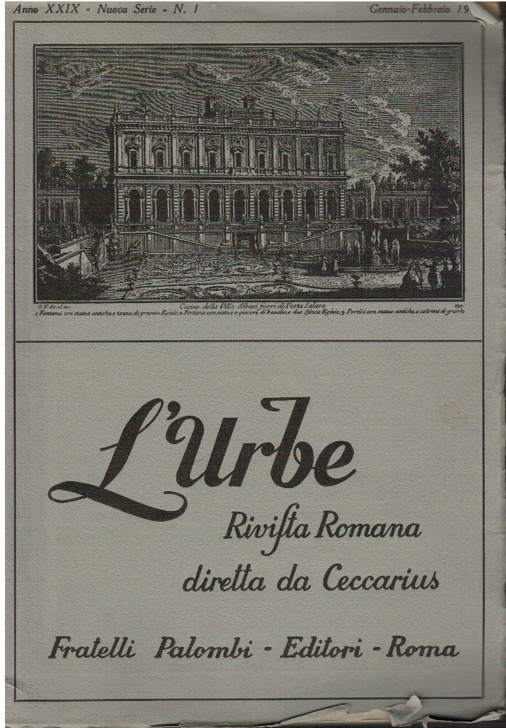 L'Urbe. Rivista romana diretta da Ceccarius