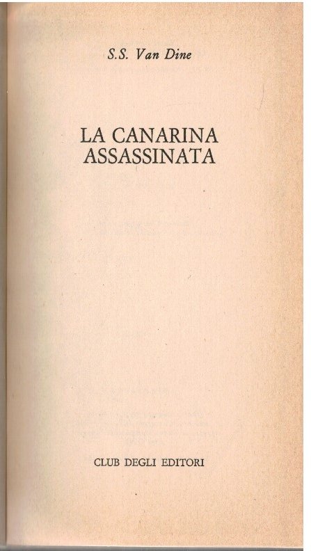 La canarina assassinata