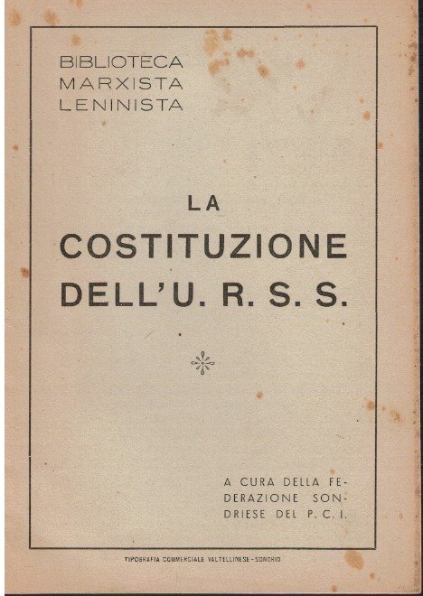 La costituzione dell'U.R.S.S