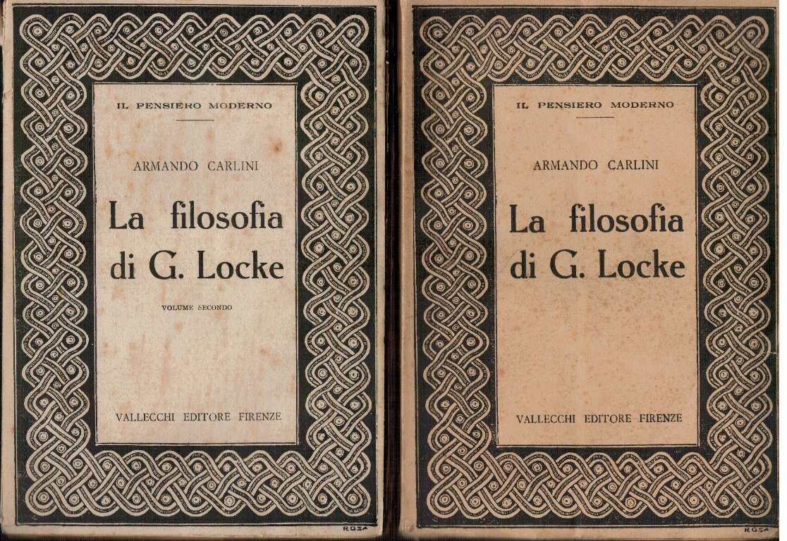 La filosofia di G. Locke Volume primo e secondo