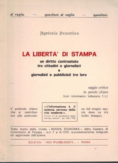 La libertà di stampa un diritto contrastato tra cittadini e … | Immagine principale