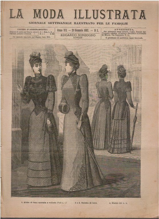 La moda illustrata. Giornale settimanale illustrato per le famiglie N.3