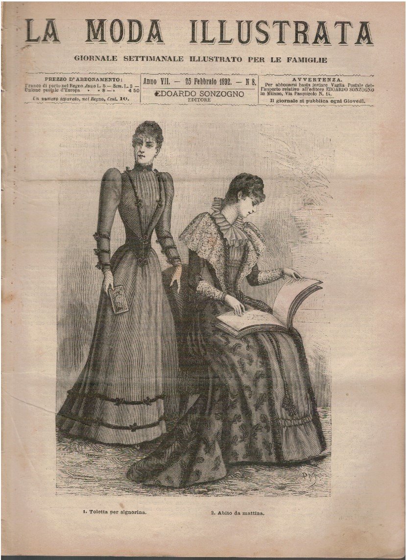 La moda illustrata. Giornale settimanale illustrato per le famiglie N.8