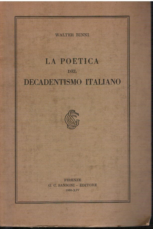 La poetica del decadentismo italiano