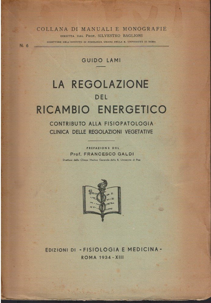 La regolazione del ricambio energetico. Contributo alla fisiopatologia clinica delle …