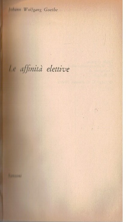 Le affinità elettive