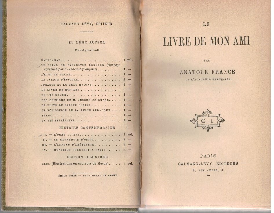 Le livre de mon ami