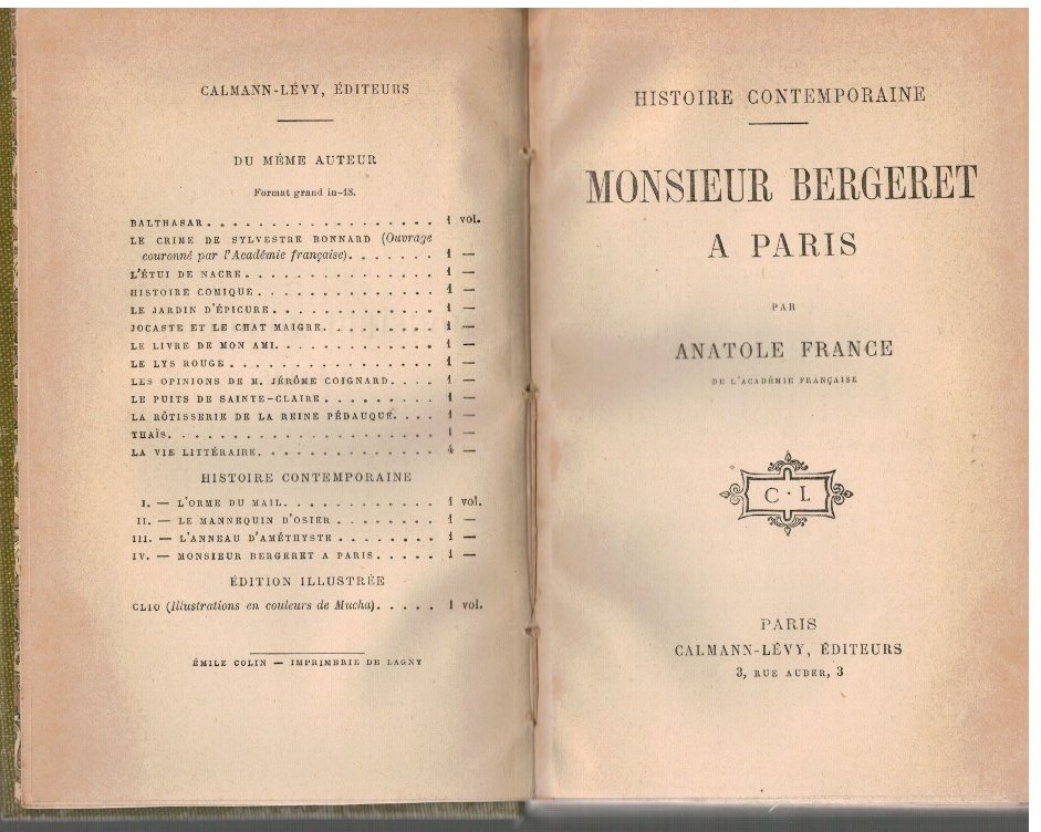 Monsieur Bergeret a Paris