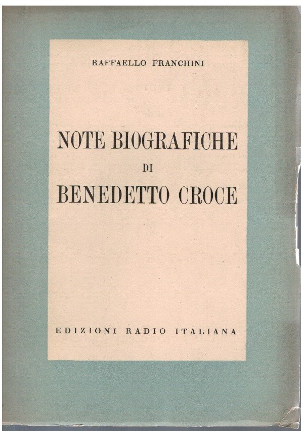 Note biografiche di Benedetto Croce