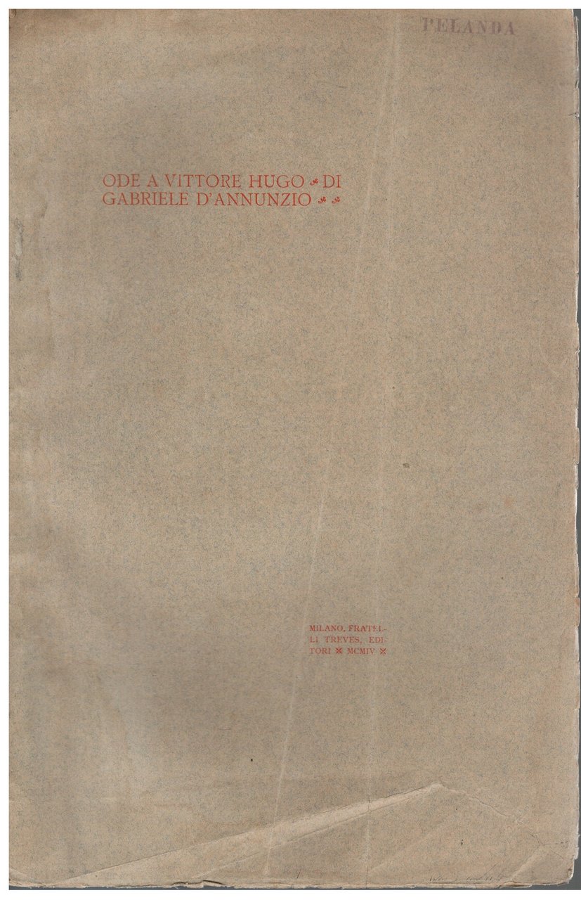 Ode a Vittore Hugo