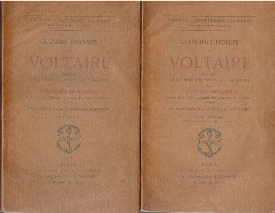 Oeuvres choisies de Voltaire. Dictionnaire philisophique portatif