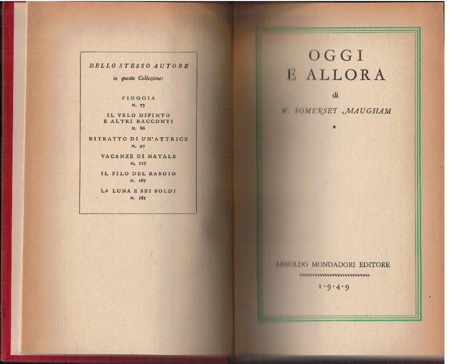 Oggi e allora | Immagine principale