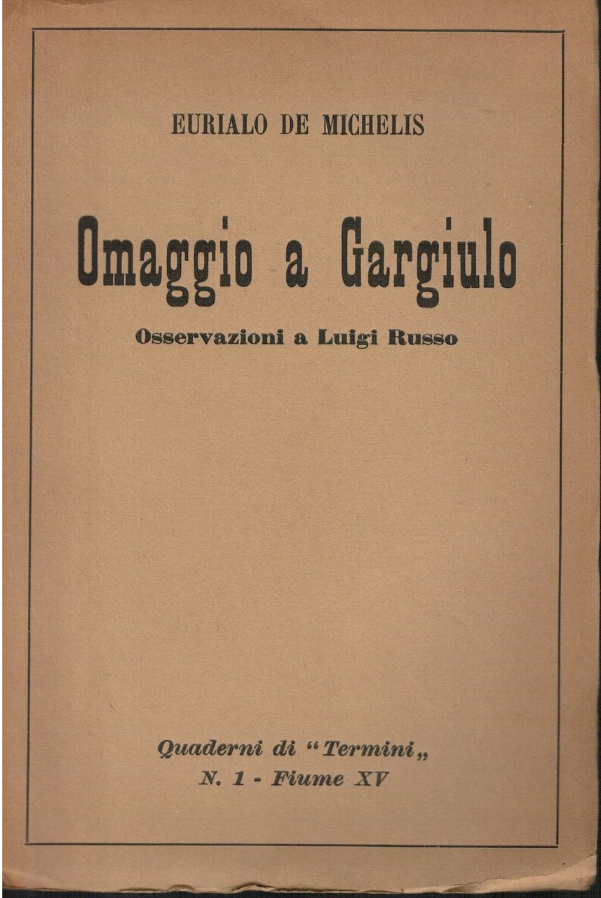 Omaggio a Gargiulo