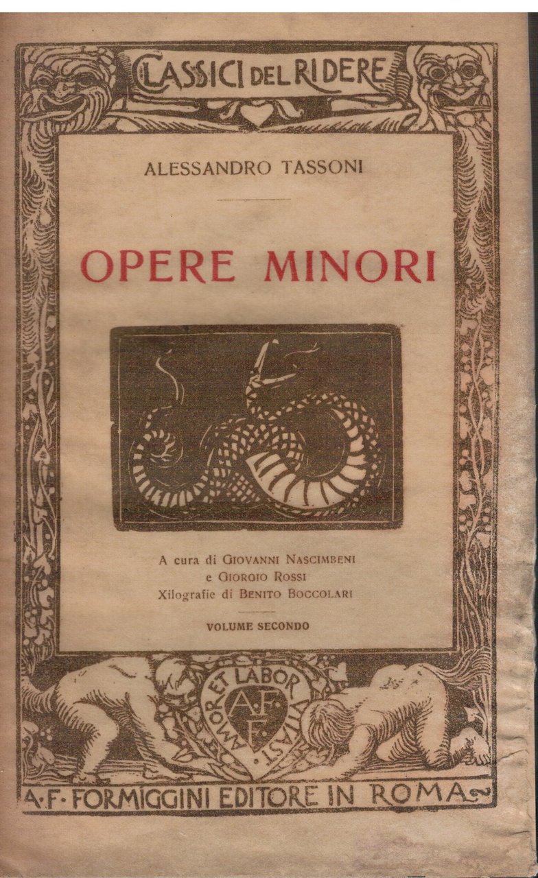 Opere minori Volume secondo