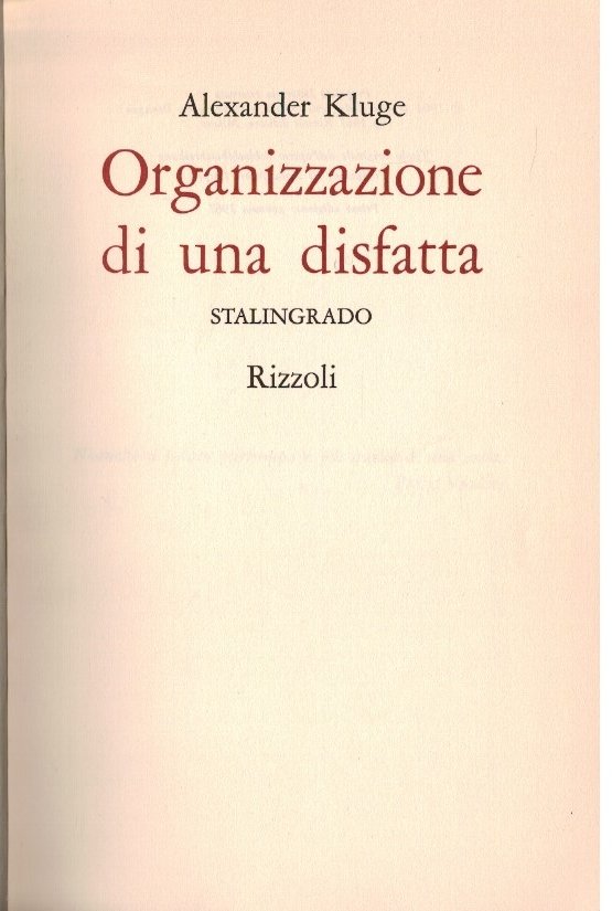 Organizzazione di una disfatta Stalingrado
