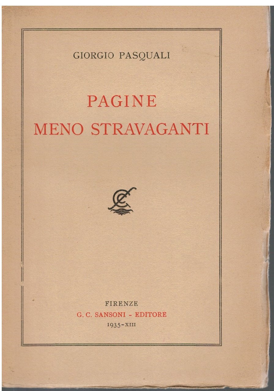 Pagine meno stravaganti