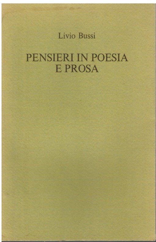 Pensieri in poesia e prosa