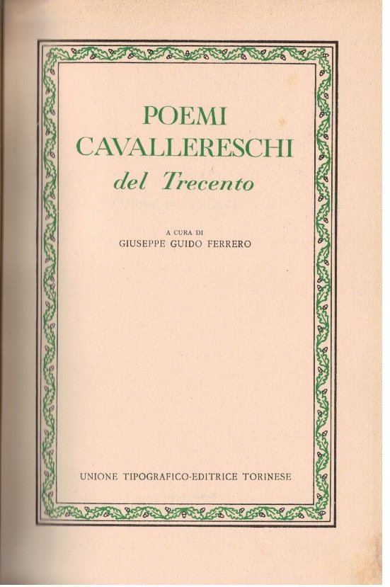 Poemi cavallereschi del Trecento