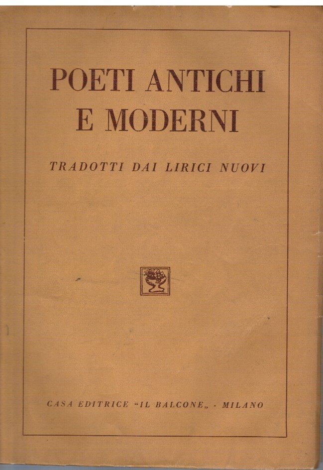 Poeti antichi e moderni tradotti dai lirici nuovi | Immagine principale