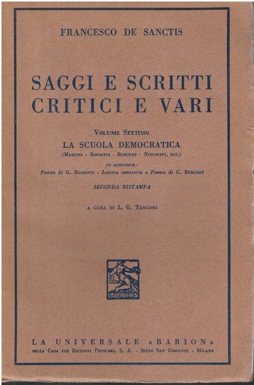 Saggi e scritti critice e vari volume settimo La scuola …