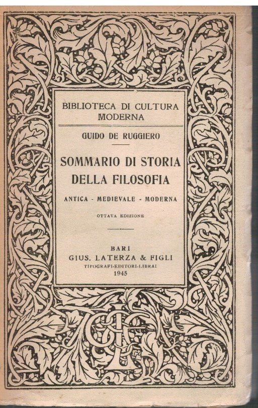 Sommario di storia della filosofia Antica-Medievale-Moderna