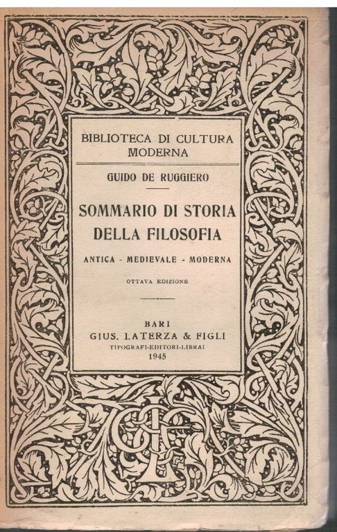 Sommario di storia della filosofia Antica-Medievale-Moderna