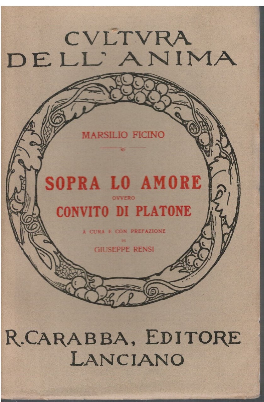 Sopra lo amore ovvero convito di Platone