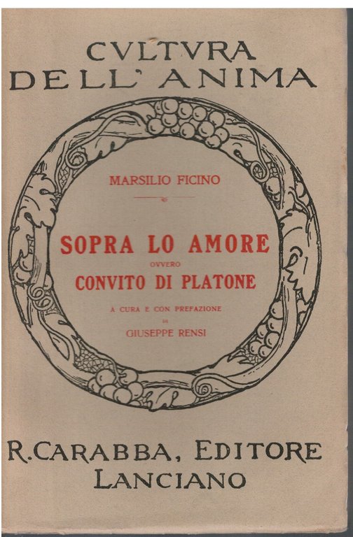Sopra lo amore ovvero convito di Platone