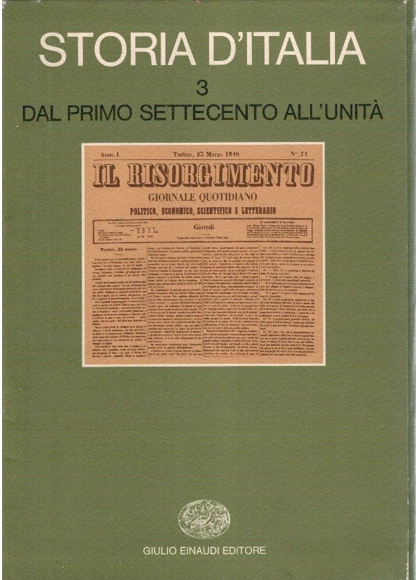 Storia D'Italia. Dal primo settecento all'unità 3