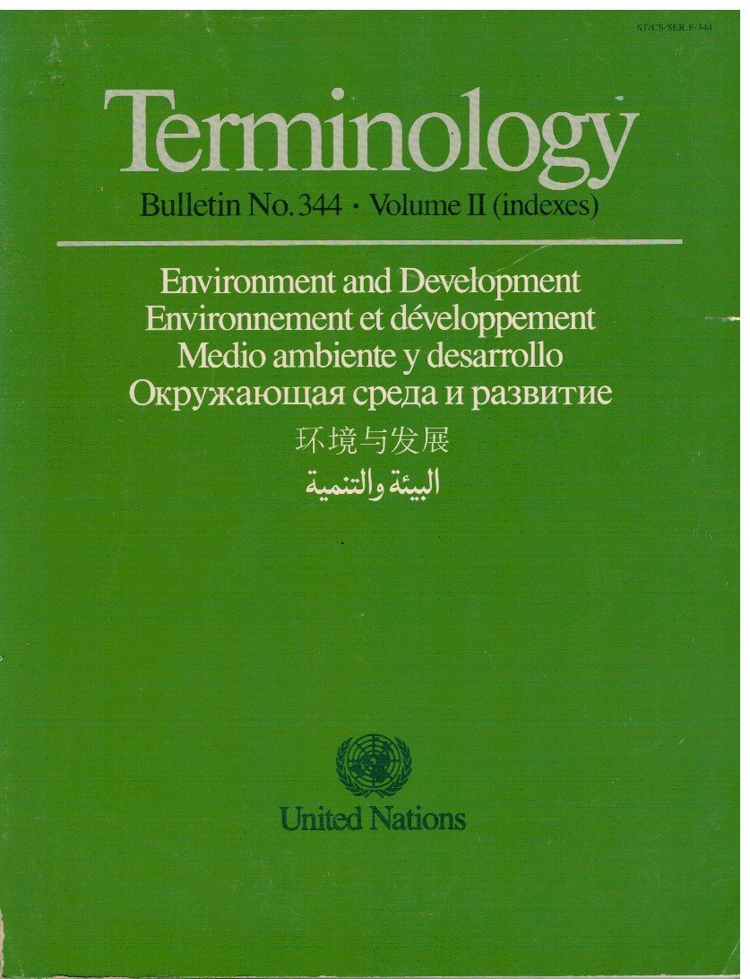 Terminology Bulletin No. 344 Vol II (indexes)