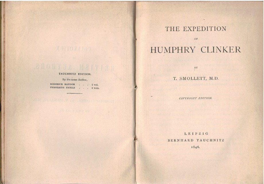 The expedition of Humphry Clinker