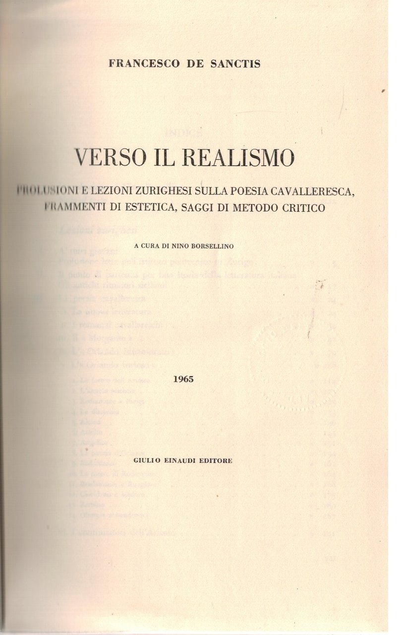 Verso il realismo