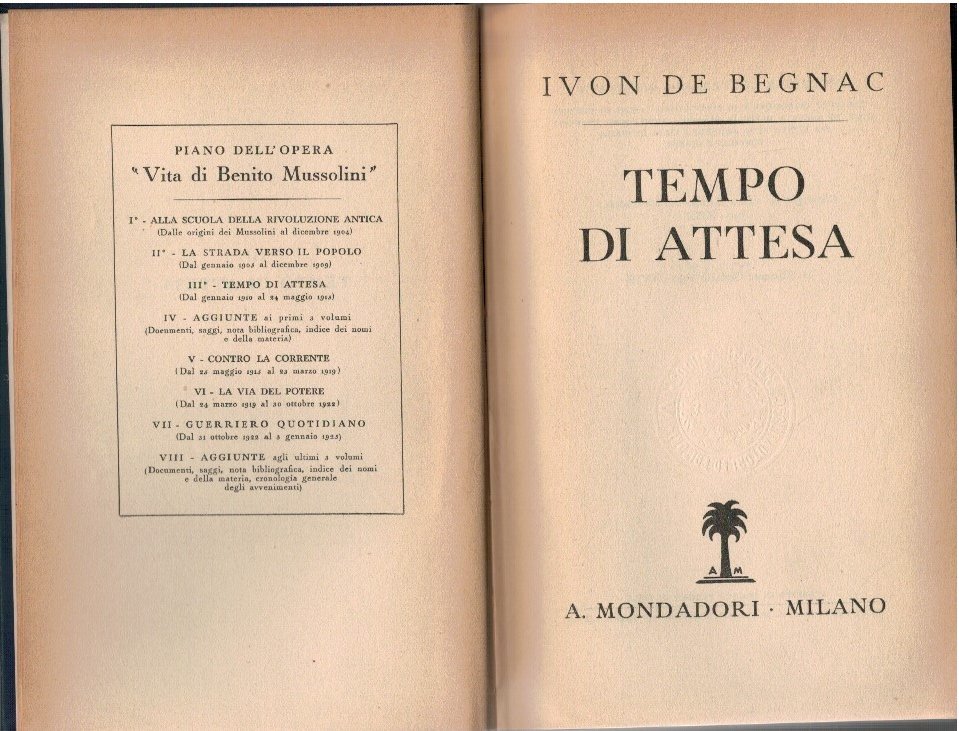 Vita di Benito Mussolini III. Tempo di attesa