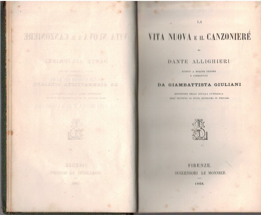 Vita nuova e il canzoniere
