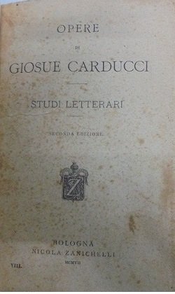 STUDI LETTERARI, OPERE VOL. VIII 2a Edizione.