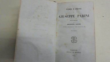 VERSI E PROSE DI GIUSEPPE PARINI