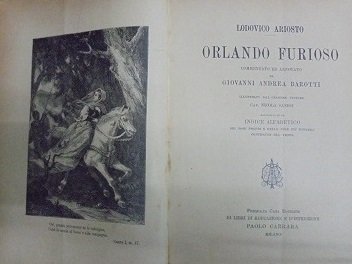 ORLANDO FURIOSO. Commentato ed annotato da Giovanni Andrea Barotti.