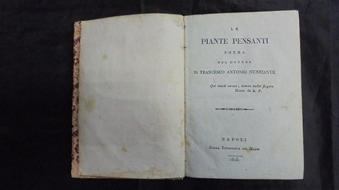 LE PIANTE PENSANTI. POEMA